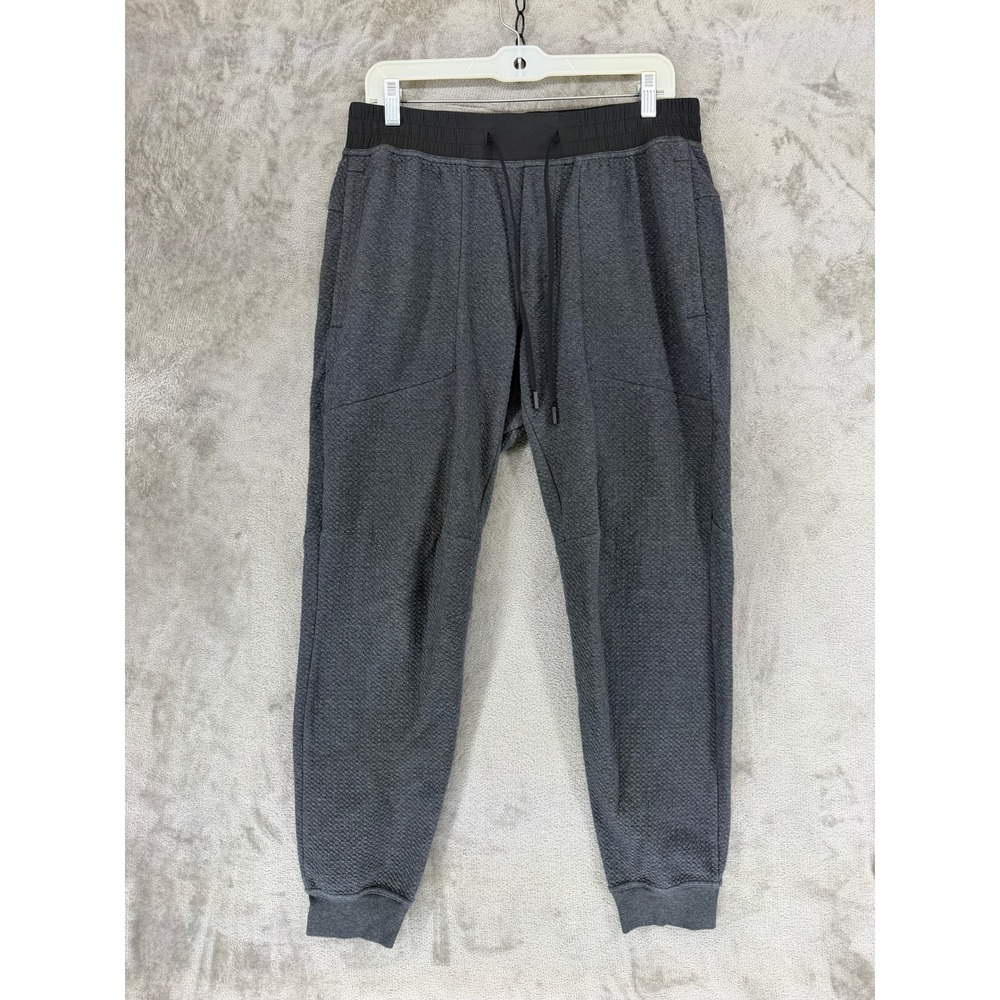 Lululemon Joggers Mens Large Gray Textured Knit Engineered Warmth Sweatpants L